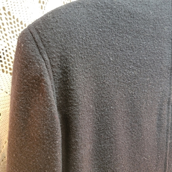 Andrea pea coat size 12, charcoal gray winter wool front buttons coat - Picture 10 of 15